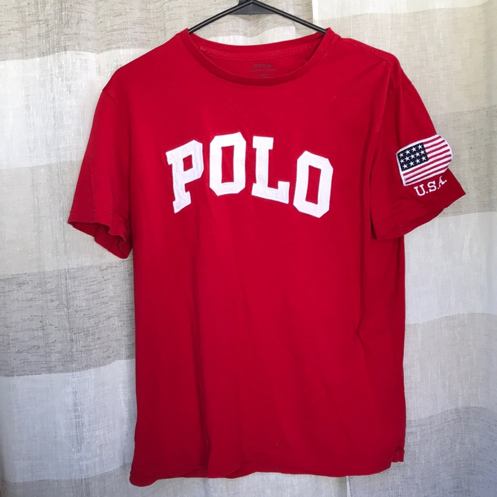 Embroidery polo USA Ralph Lauren tee shirt SzM/175